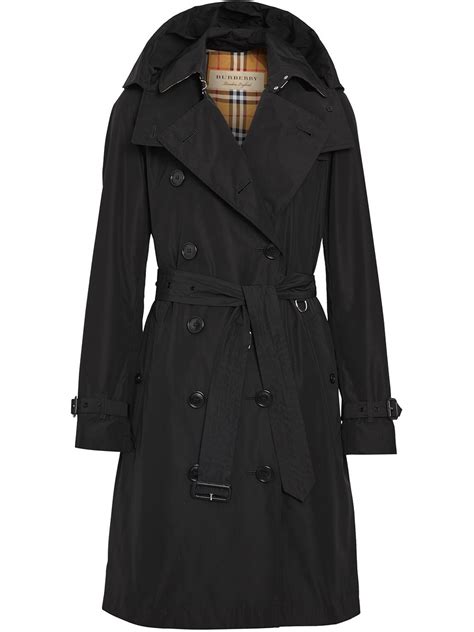 burberry kensington hooded trench coat.